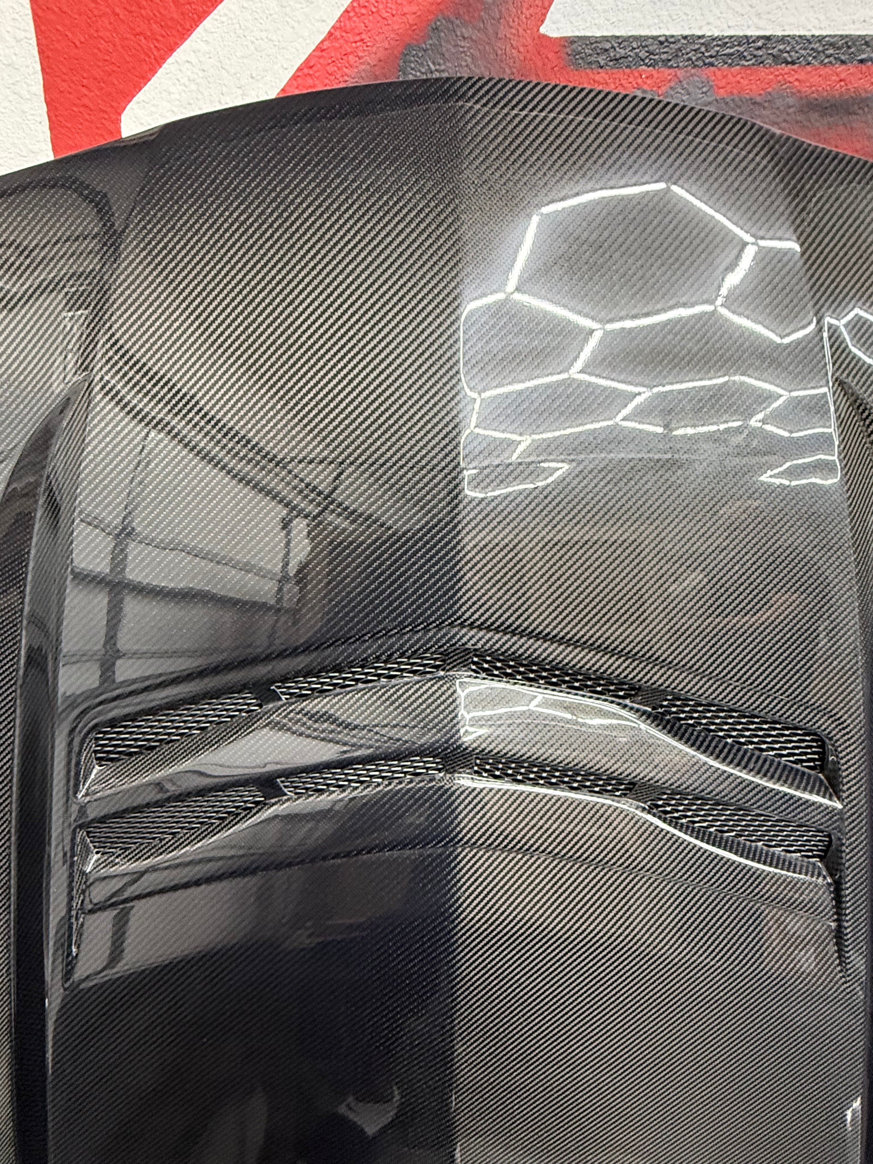 2019-2020 Cadillac CT6  | Aggressive Style Carbon Fiber Vented Hood (All Models)
