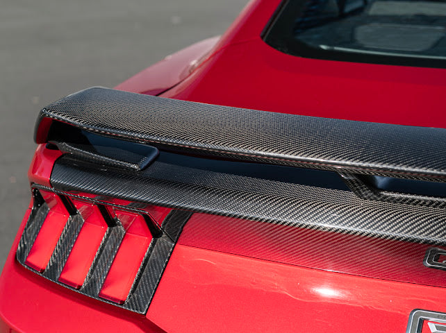 2024-Up Ford Mustang S650 | GT Style CARBON FIBER Rear Trunk Lid Wing & Spoiler Panel