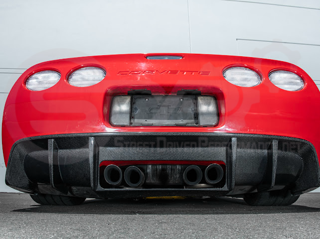1997-2004 Chevrolet Corvette C5 | SDP Performance style CARBON FIBER Rear Bumper Finned Diffuser