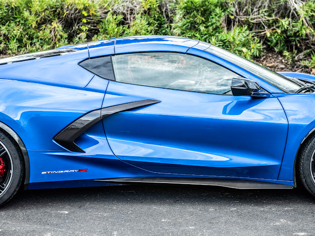 2020+ CHEVROLET CORVETTE C8 STINGRAY | Z06 PACKAGE SIDE SKIRTS ROCKER PANELS GROUND EFFECTS