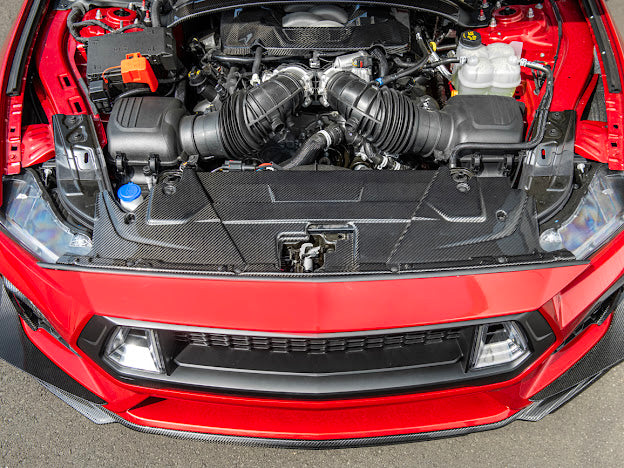 2024-UP MUSTANG S650 | CARBON FIBER ENGINE BAY RADIATOR PANEL TRIM REPLACEMENT