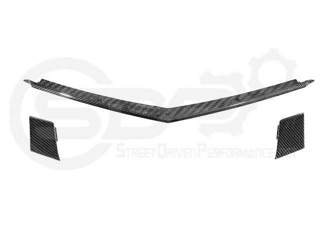 2023-Up Corvette C8 Z06 | Factory Style CARBON FIBER Front Grille License Holder Tow Trim