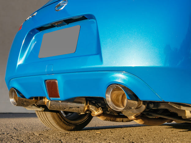 2009-2021 NISSAN 370Z Z34 STAINLESS STEEL AXLE BACK 4.5" DUAL TIPS EXHAUST (ANDOLIZED SILVER OR BURNT BLUE TIPS)