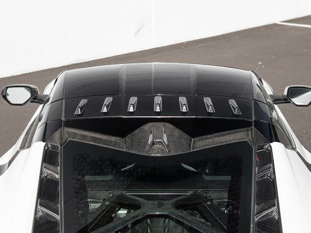 2020+ CHEVROLET CORVETTE C8 COUPE | CARBON FIBER REAR ROOF WING SPOILER VORTEX GENERATORS