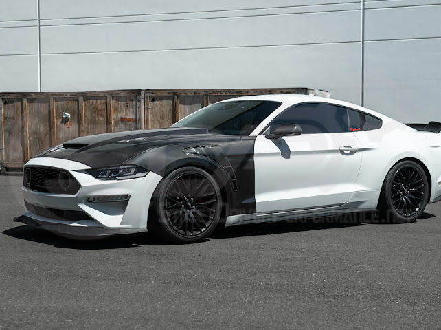 2018-2023 Ford Mustang S550 | GT500 Style Carbon Fiber Front Side Vented Fenders PAIR