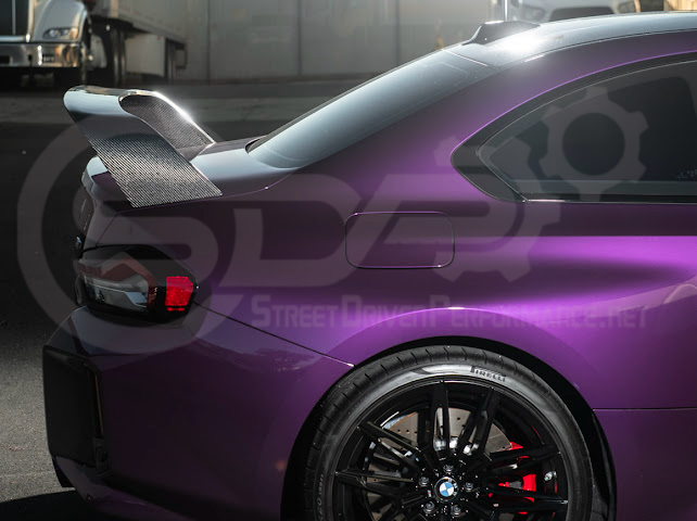 2023-UP BMW G87 M2 | M PERFORMANCE STYLE CARBON FIBER REAR HIGH WING SPOILER
