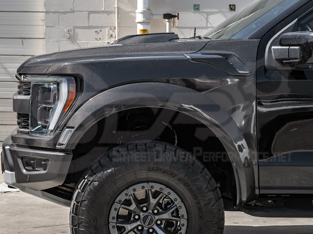 2021-UP F-150 RAPTOR | FACTORY STYLE CARBON FIBER SIDE FENDERS & VENTS REPLACEMENT