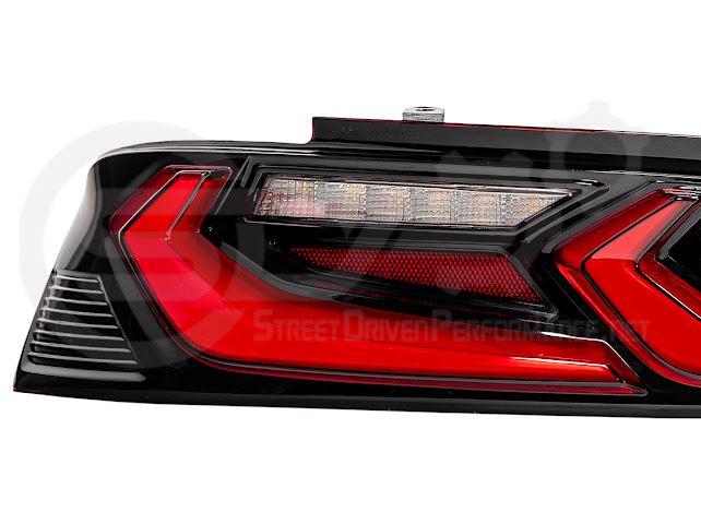 2016-2018 Chevrolet Camaro | C8 Style Sequential Signal LED Rear Taillights Pair (Clear / Red / Smoke Lens)