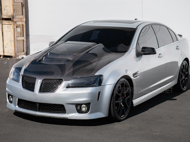 2008-2009 PONTIAC G8 CARBON FIBER ZR1 STYLE FRONT VENTED COWL HOOD
