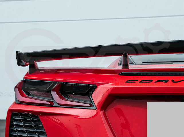 2020-Up Corvette C8 Stingray & Z51 |FaceliftedbRear Trunk High Wing Spoiler (Matte Black or Carbon Flash)