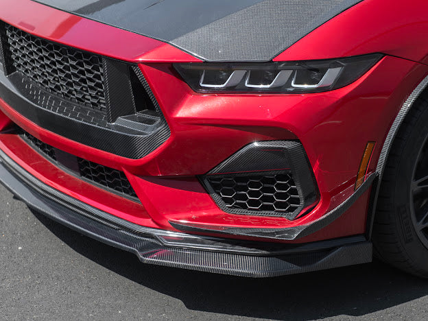 2024-UP MUSTANG S650 | CARBON FIBER FRONT LIP EXTENSION SPLITTER GROUND EFFECTS