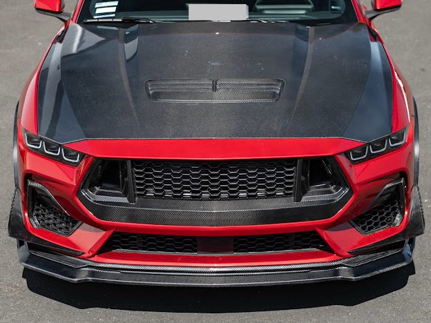 2024-UP FORD MUSTANG S650 | CARBON FIBER FRONT LIP SPLITTER GROUND EFFECTS