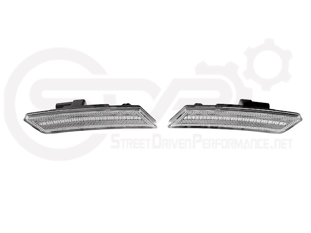 2020-Up Cadillac CT5 | Front Bumper Amber LED Reflector Light Side Marker Pair (Clear, Amber or Smoke Lens)