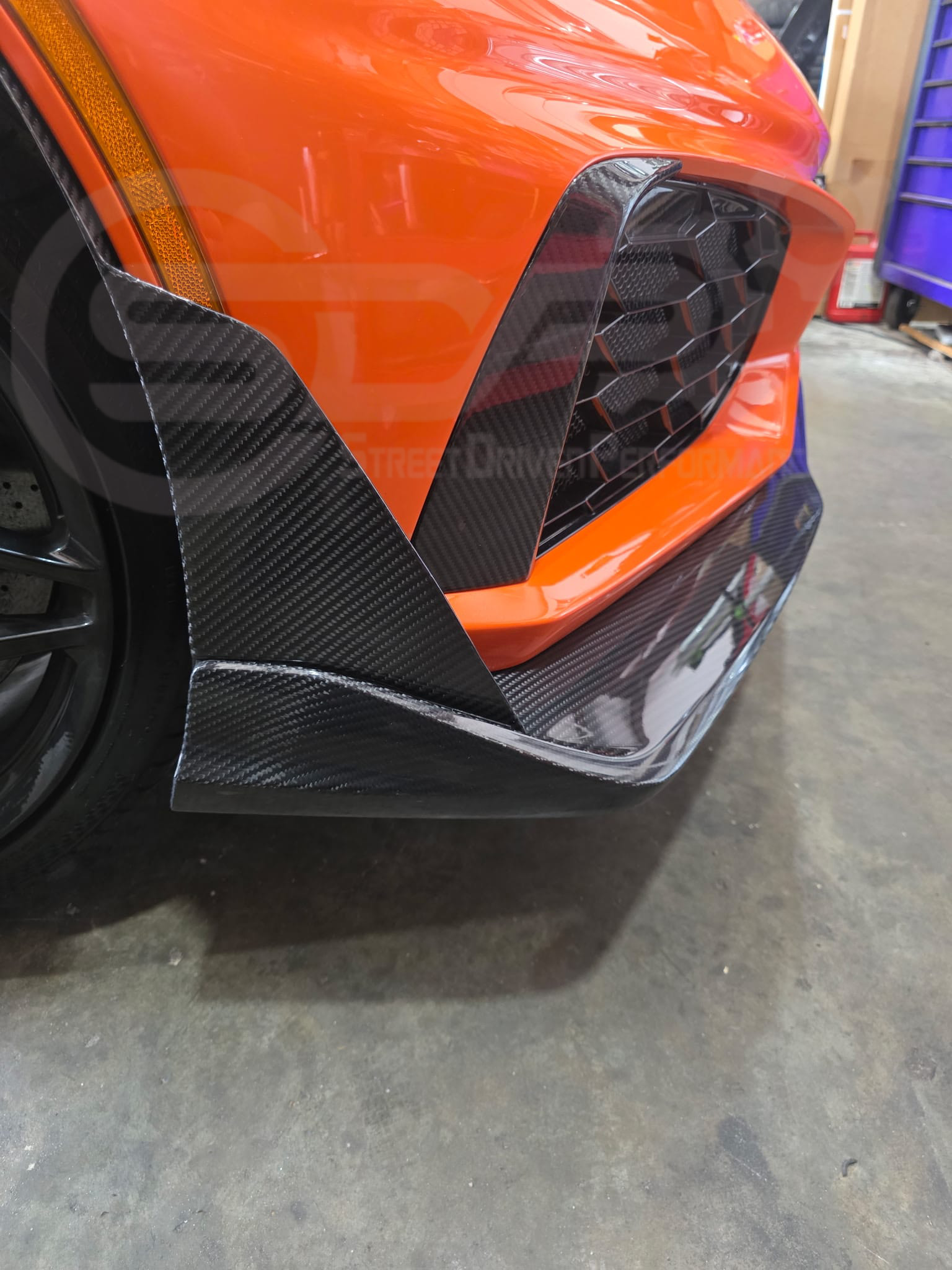 2019 CHEVROLET CORVETTE C7 ZR1 | OEM FACTORY STYLE CARBON FIBER FRONT LIP SPLITTER GROUND EFFECTS