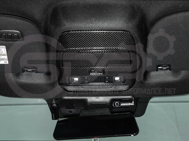 2021-Up Ford F-150 | Dry Carbon Fiber Overhead Console Front Map Lamp Frame Panel