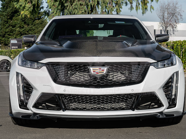 2022-2024 CADILLAC CT5-V BLACKWING SEDAN | CARBON FIBER FACTORY EXTENDED STYLE FRONT LIP SPLITTER GROUND EFFECTS