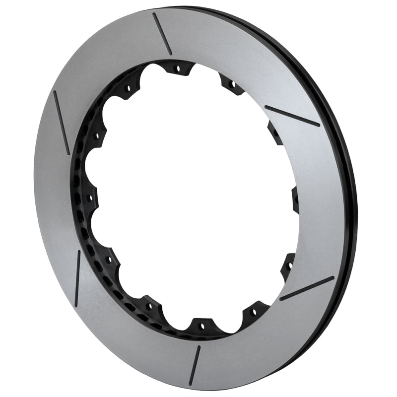 Wilwood GT 48 curved vane brake rotor, 12.88 x 0.81 inches, black electro-coated, right-side, 2-piece design for high-performance braking