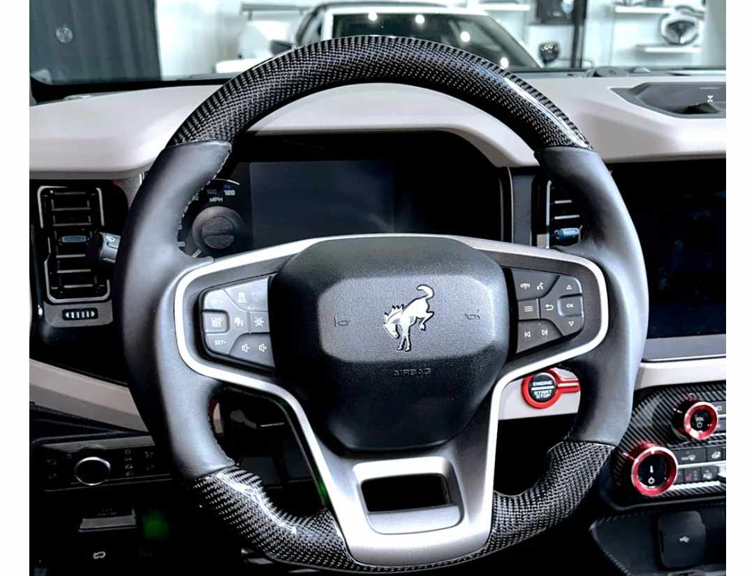 2021 - 2026+ Ford Bronco & Bronco Raptor - Custom Carbon Fiber Steering Wheel with options