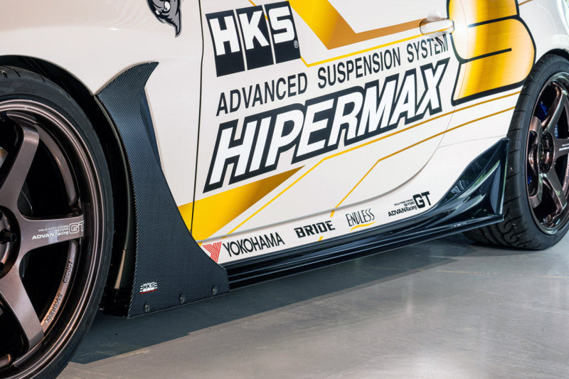 HKS Type-S GR86 body kit spoiler set with aerodynamic design for enhanced sporty appearance and improved vehicle performance