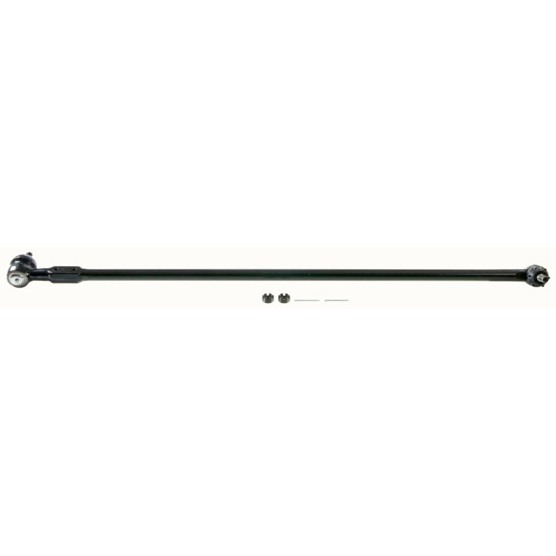 Moog Ford Bronco 78-79 drag link control arm, automotive steering component, metal with mounting points, in a workshop setting