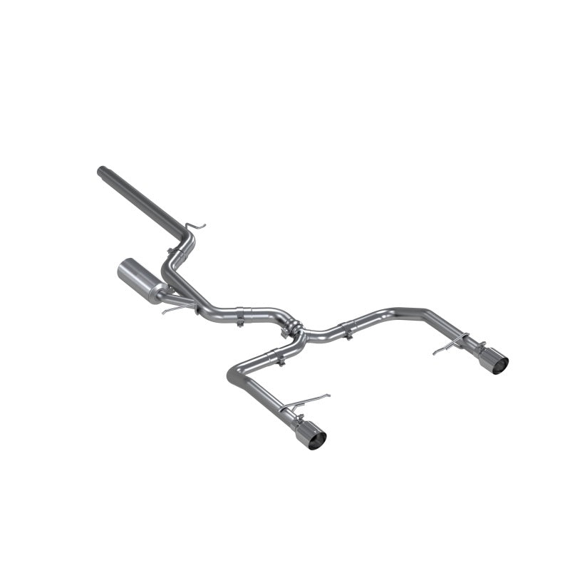 MBRP 19-21 VW Jetta GLI T304 stainless steel 3-inch cat-back exhaust with dual rear exit and polished finish.