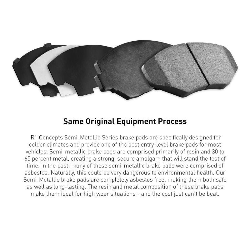 R1 78-89 Plymouth Conquest Rear Semi Met Brake Pads