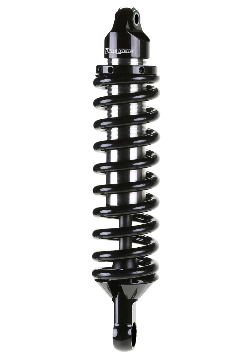 Pair of Fabtech Dirt Logic 2.5 coilover shocks for 2009-2013 Ford F150 4WD front suspension, showing shock bodies and mounting hardware.