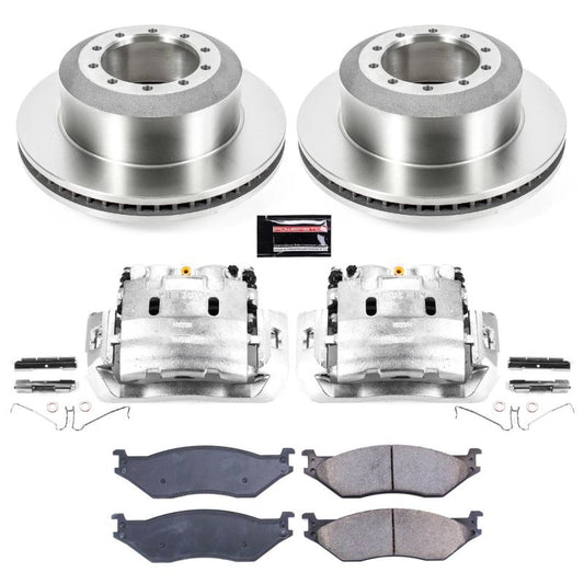PowerStop rear OE brake rotors with calipers for Ford LCF 2006-2009, part of the Autospecialty brake kit.