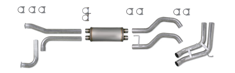 Diamond Eye Performance catback exhaust for Nissan Titan 5.6L 2007-2010 with sport-side dual gas tips, 3-1/2 inch diameter.