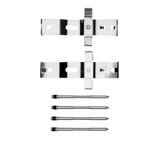 Dodge Challenger/Charger DFC brake hardware kit with front premium components, including clips and springs for brake assembly.