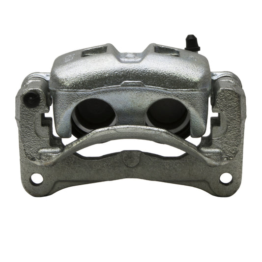 Silver zinc coated DFC OE brake caliper for Mitsubishi Montero 00-06, front-r premium caliper with detailed design.