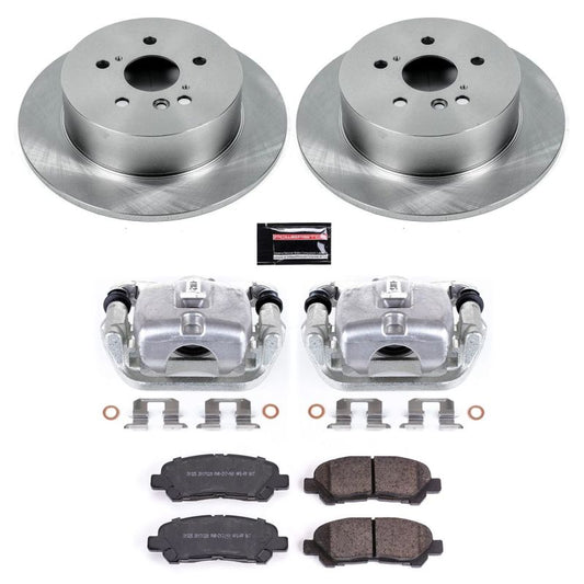 PowerStop rear brake kit for Toyota Highlander, includes calipers and OE-style brake components for enhanced stopping power.