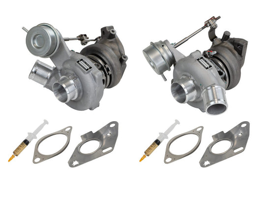 aFe Power Bladerunner 88mm turbocharger for 2015-2017 Ford F-150 V6-2.7L turbo engine, showing the turbocharger with compressor wheel