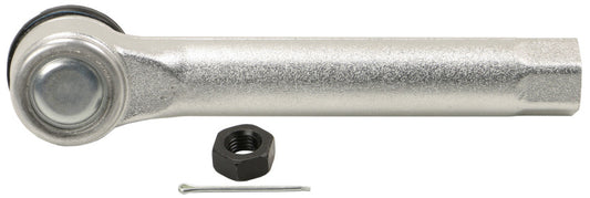 Moog Honda Insight 2000-2006 front right outer tie rod showing metal rod with rubber boot and connecting ball joint.