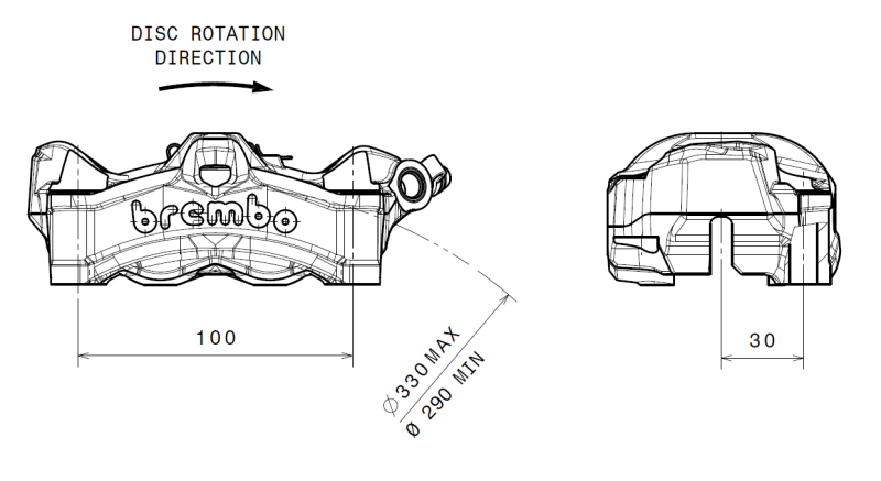 Brembo 14-15 Aprilia RSV4 Factory APRC ABS/2017 RSV4 FW-GP Stylema Brake Caliper - Front Right