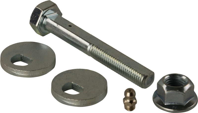 Moog Dodge Durango rear suspension alignment camber and toe kit, automotive repair part for proper wheel alignment.