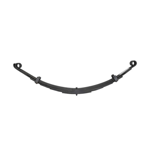 Skyjacker Scout II 2-inch Softride front leaf spring for off-road suspension upgrade, showing the leaf spring with mounting eyelets.