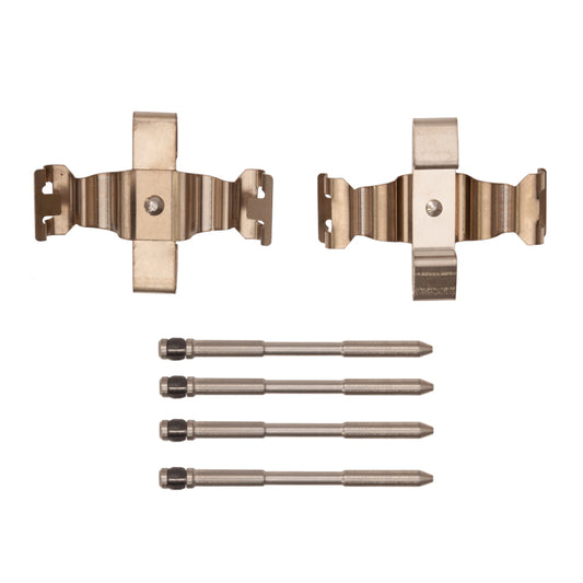 DFC Ford Mustang rear brake hardware kit with premium components for 2016-2020 models, includes springs and clips for installation.
