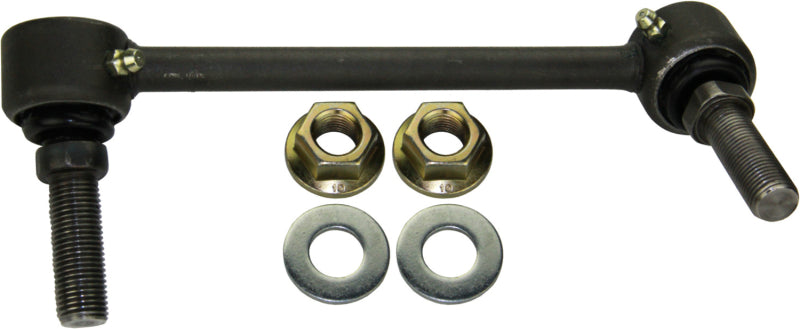 Moog rear left sway bar endlink for 2017-2019 Land Rover Discovery, showing the metal link with ball joints.
