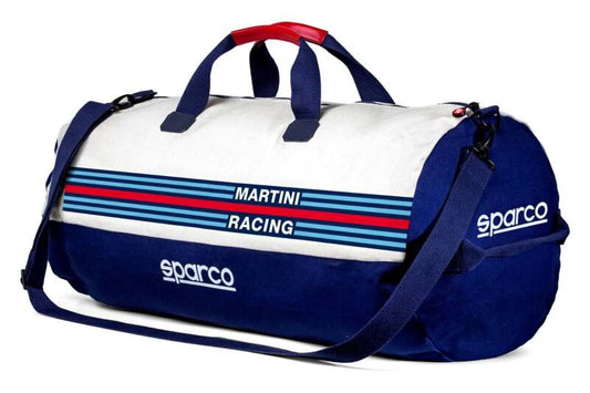 SPARCO Sparco Duffel Martini Sport Bag with multiple compartments and adjustable shoulder strap, black and red design.