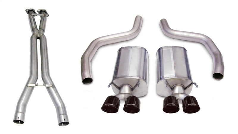 Corsa 06-11 Chevrolet Corvette C6 Z06/ZR1 Sport Cat-Back Dual Rear Exit w/ Twin 4.0in Black Tips
