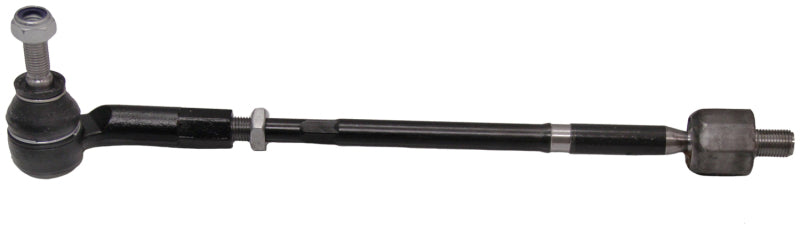 Moog Volkswagen Golf City front right tie rod end assembly for model years 2007-2010, showing the metal joint and rubber boot.