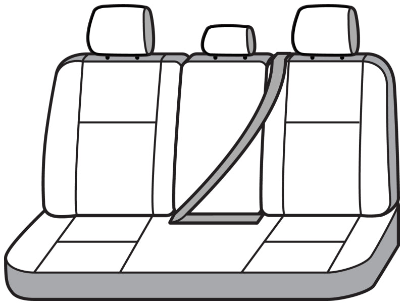 Covercraft Ford Transit third row seat covers in Misty Grey, made from durable polycotton fabric, designed for a custom fit.
