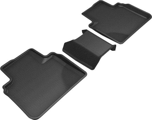 Black 3D MAXpider Honda Accord 2018-2020 Kagu second row rubber floor mats showing textured surface and custom fit