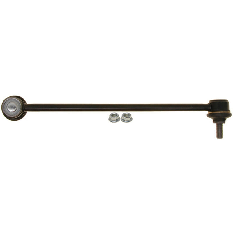 Moog front left sway bar endlink kit for Kia Rio 2006-2011, showing the metal link with bushings for suspension stability.