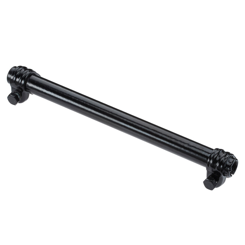 Moog Chevrolet Corvette tie rod, 1963-1982 model, showing the black metal rod with connection ends for steering alignment.
