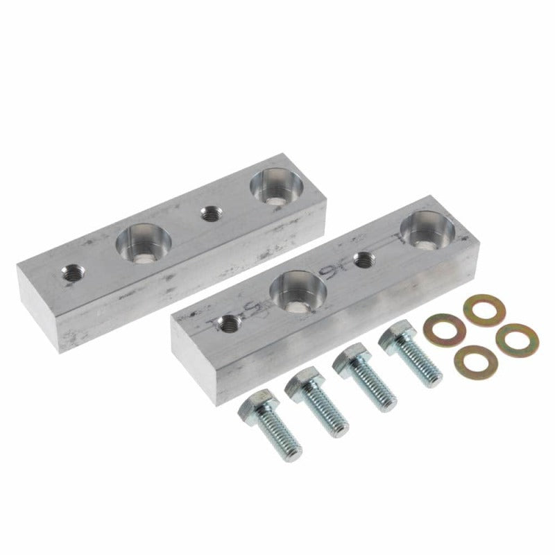 Synergy Mfg billet aluminum rear sway bar drop bracket kit for Jeep Wrangler JK/JKU, 1.0-inch drop, for improved suspension clearance.