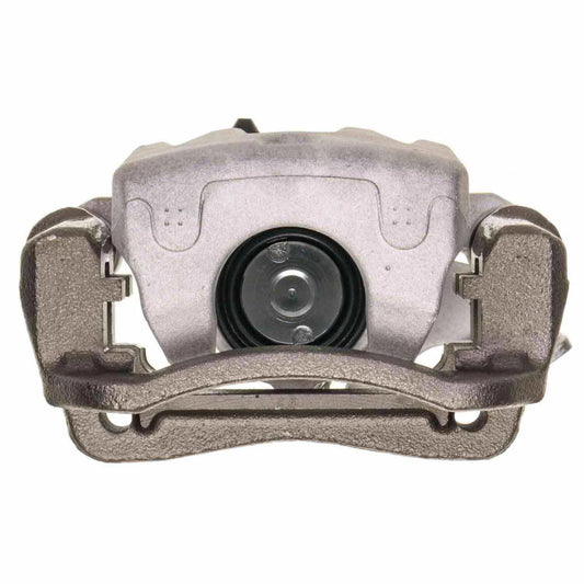 PowerStop rear right OE replacement brake caliper for Kia Soul 2014-2019, showcasing the black metal caliper with mounting hardware.