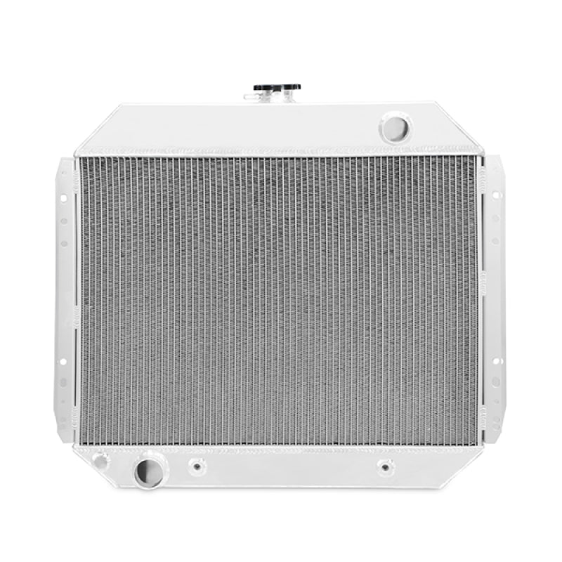 Mishimoto aluminum radiator for 1970-1979 Ford F-Series C/K X-Line trucks, featuring a sleek silver finish and core design.