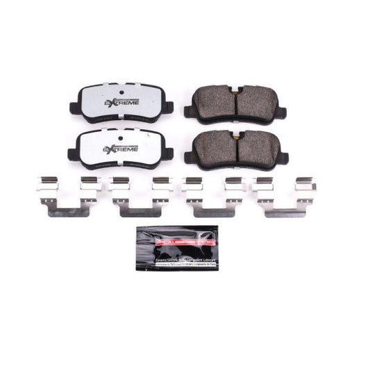 PowerStop Z36 rear brake pads with hardware for Land Rover LR3 (2005-2009) — performance truck and tow brake replacement.